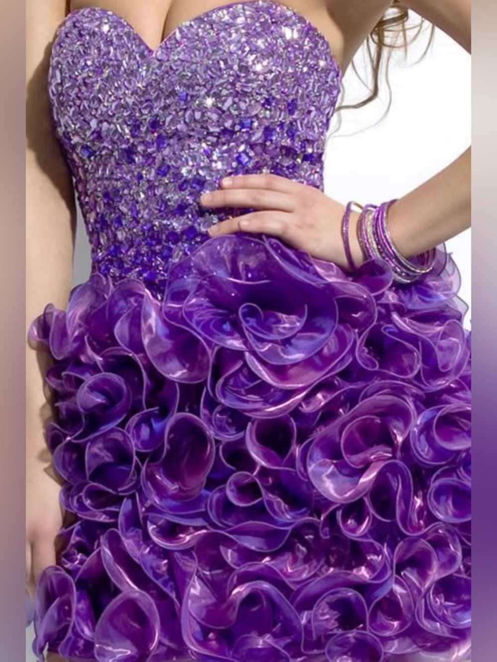NEW Party Time Purple Cocktail Dress NWOT women’s size 2 - Picture 1 of 9